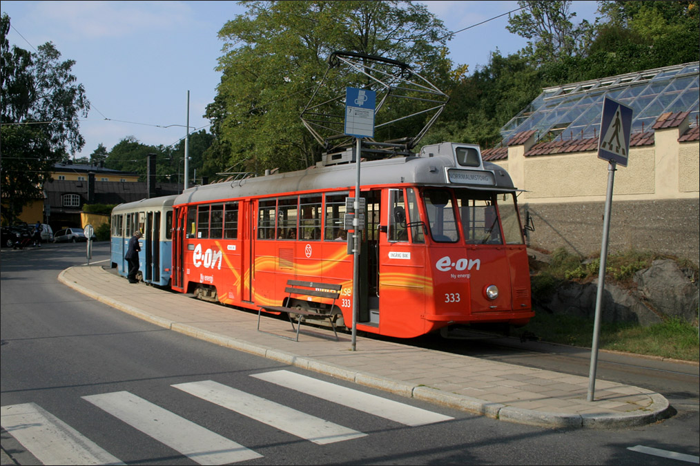 . Ex-Gteburger Straenbahn-Triebwagen 333 vom Typ A 31 auf der Stockholmer Djurgrdslinjen. 23.08.2007 (Matthias)