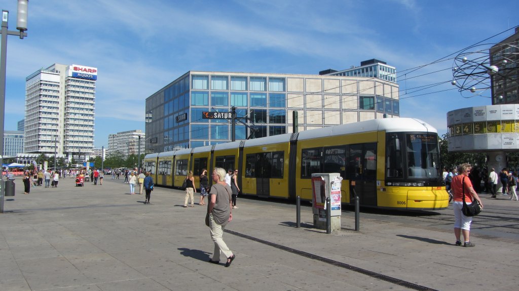 BVG Straenbahn am 15.8.2012 am Alexanderplatz.