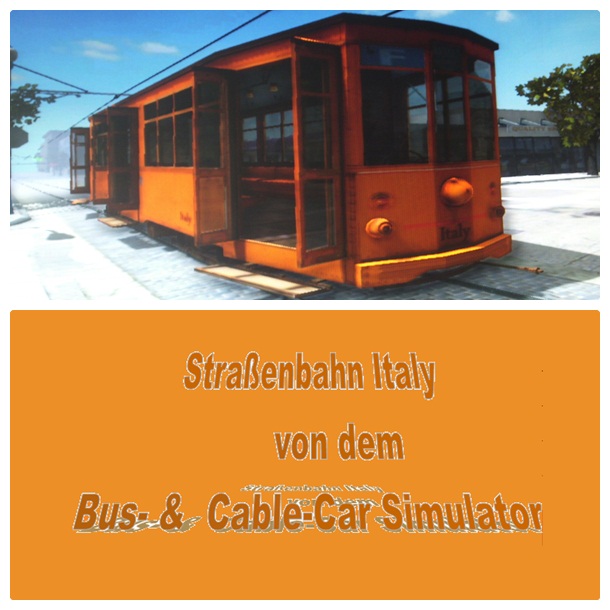 Eine Straenbahn von dem Bus- & Cable-Car Simulator, welcher in San Francisco spielt.