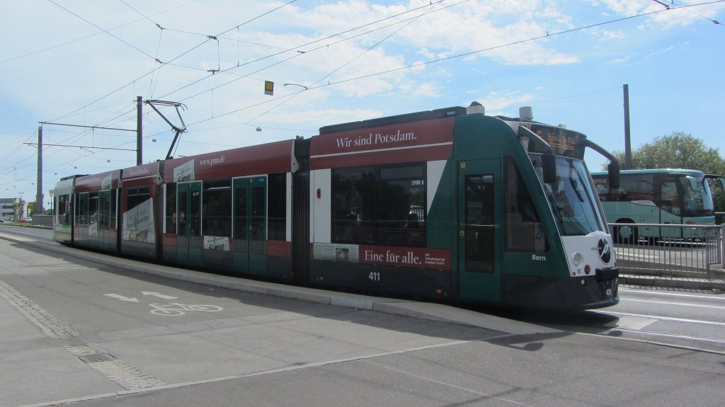 Straenbahn in Potsdam am 15.8.2012.