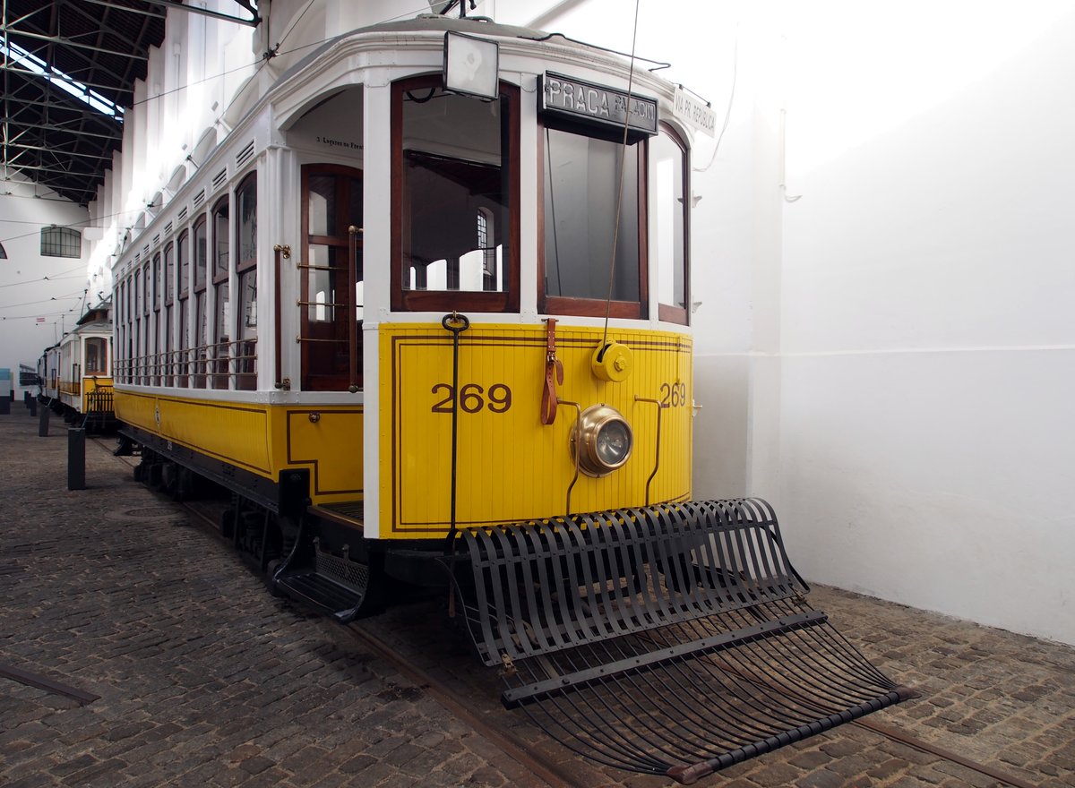 Carro Elétrico No.269 im Trammuseum in Porto am 15.05.2018.