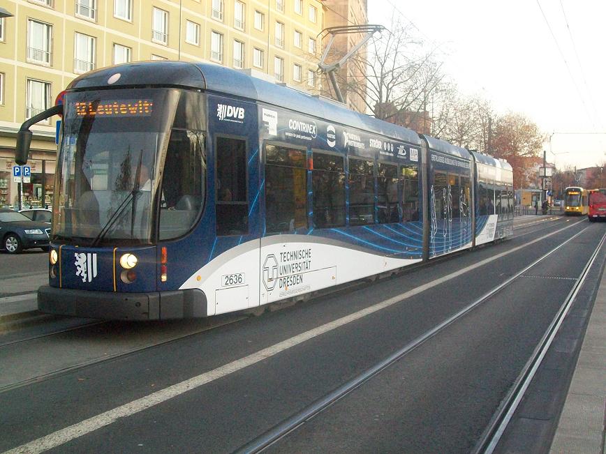 Dresdner Straßenbahn am 16.11.2009