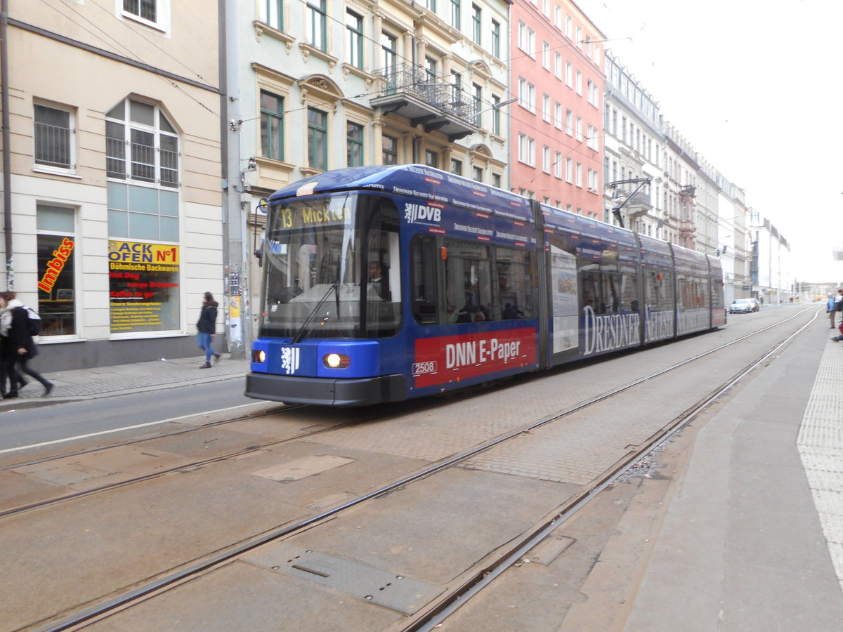 Dresdner Straßenbahn am 29.01.2016