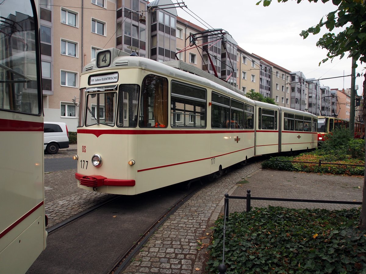 G 4-65 Nr.177 von VEB Gotha Baujahr 1967 am Platz der Einheit Nord, Aufstellung zur Parade am 02.09.2018.