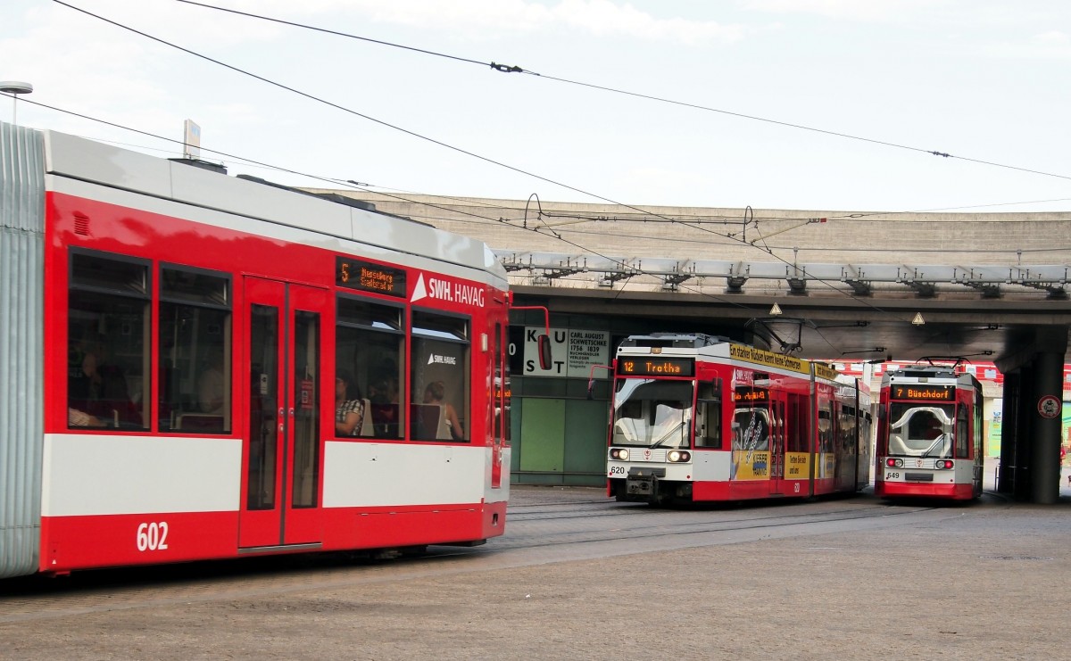 MGT 6 D Nr.602, 620 und 649 in Halle am 29.06.2015.
