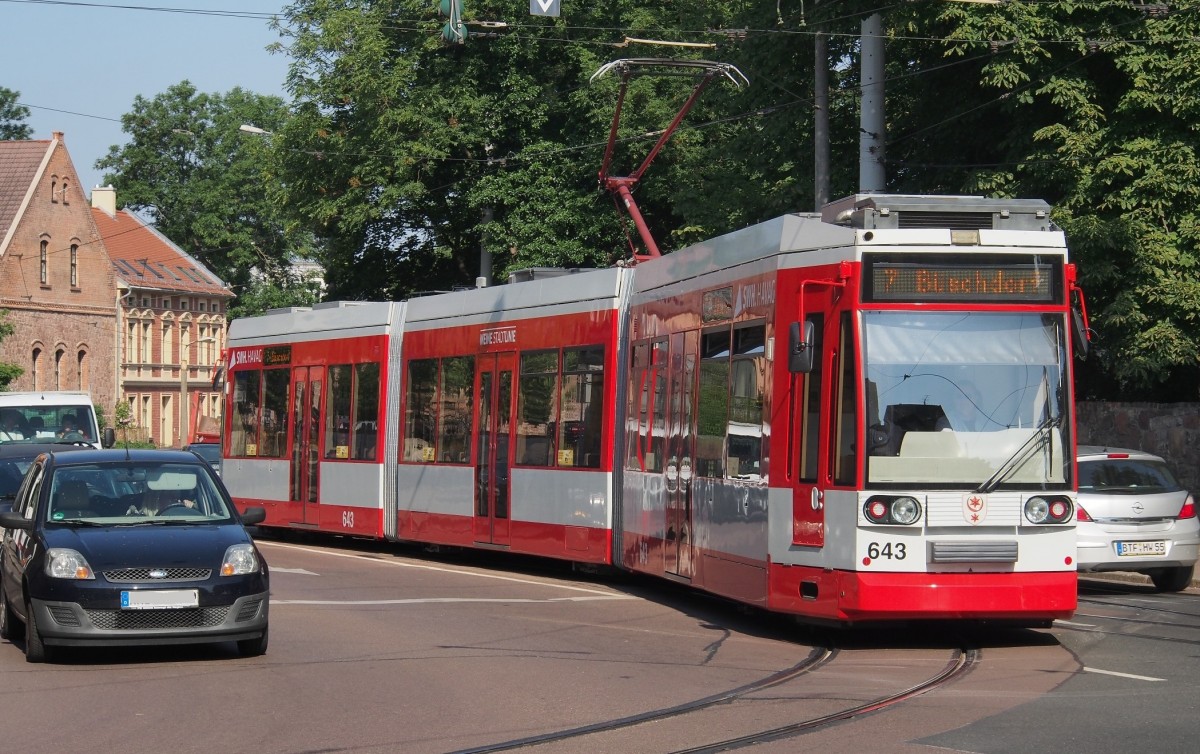MGT 6 D Nr.643 von Fa.Bautzen, Baujahr 1999, in Halle am 30.06.2015.