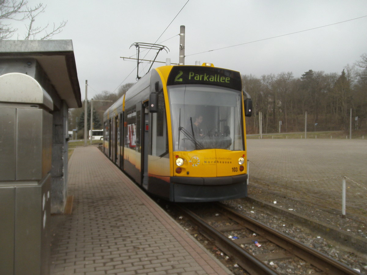 Nordhuser Straenbahn am 20.03.2015