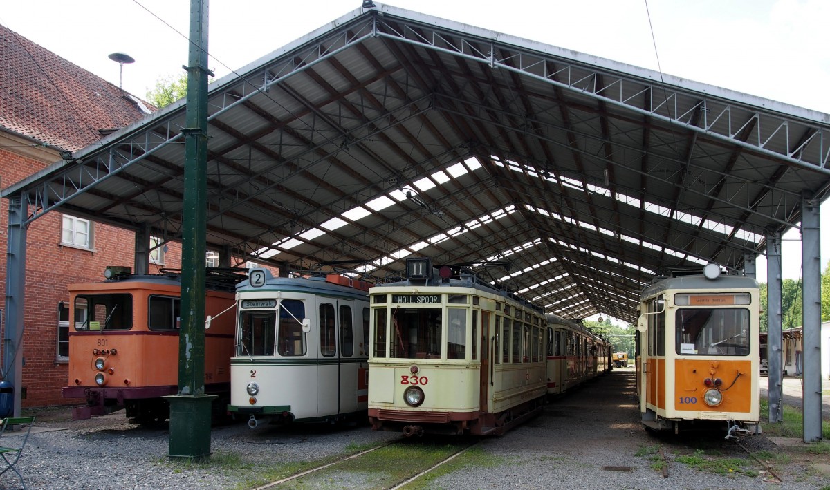 Straßenbahnsammlung im Museum Sehnde/Wehmingen am 15.06.2014.