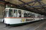 GT 4 die  Stuttgarter  Nr. 411 wird als Museumsfahrzeuge eingesetzt und ist hier im Depot zum Jubilum 75 Jahre Stadtwerke Augsburg, am 15.06.2013.