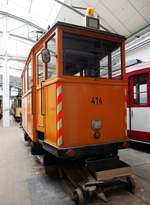 ATW Schleiflok Nr.414 von Schörling Baujahr 1930 im historischen Depot Süd in Freiburg am 05.07.2019.