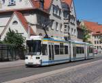 jena-stadtwerke-jena-jenaer-nahverkehr/441230/gt-6-m-nr605-von-aeg GT 6 M Nr.605 von AEG, Baujahr 1996, in Jena am 01.07.2015.
