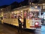 potsdam-vip-gmbh/870703/der-gotha-gelenkwagen-mit-der-nummer Der Gotha Gelenkwagen mit der Nummer 177 des Verkehrsbetrieb Potsdam (ViP) in Potsdam.