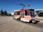 thueringerwaldbahn-und-strassenbahn-gotha-gmbh/520068/kt-4-dc-nr314-von-ckd KT 4 DC Nr.314 von CKD Tatra Baujahr 1990 in Gotha am 07.08.2016.