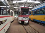 thueringerwaldbahn-und-strassenbahn-gotha-gmbh/523803/kt-4-d-nr30-von-ckd KT 4 D Nr.30 von CKD Tatra Baujahr 1990 in Gotha am 08.08.2016.