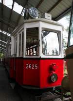 Sehnde bei Hannover/351375/l-1-nr2625-von-simmering-baujahr L 1 Nr.2625 von Simmering, Baujahr 1921, war in Wien im Betrieb und befindet sind am 15.06.2014 in Straßenbahnmuseum Sehnde/Wehmingen.
