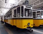 Tw Nr.340 Typ 300 von Herbrand, Baujahr 1910, in der Straßenbahnwelt Stuttgart am 09.10.2014.