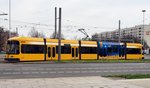 NGT 6 DD Nr.2531 von DWA/Siemens, Baujahr 1997am Pirnaischen Platz in Dresden am 09.04.2016.