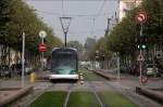 .  Blick in die Avenue de la Paix in Straburg mit einer Eurotram auf der Linie E. 30.10.2011 (Matthias)