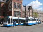 amsterdam-gemeente-vervoer-bedrijf/383915/gvba-tw-786-und-2144-stationsplein GVBA TW 786 und 2144 Stationsplein, Amsterdam 09-04-2014.