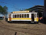 porto-sociedade-de-transportes-colectivos-do-porto-stcp/618166/tram-nr203-vor-dem-tram-museum Tram Nr.203 vor dem Tram Museum in Porto am 15.05.2018.