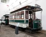 porto-museu-do-carro-elctrico/611637/carro-el233trico-no163-im-trammuseum-porto Carro Elétrico No.163 im Trammuseum Porto am 15.05.2018.