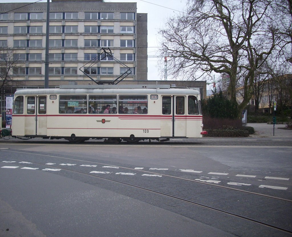 Ein Abteil der historischenStarenbahn in Potsdam.
