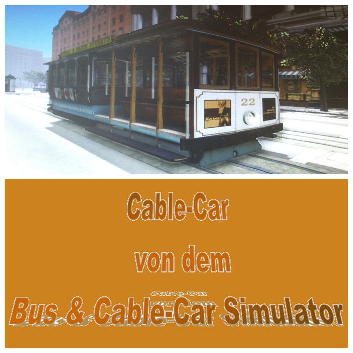 Ein Cable-Car von dem Bus- & Cable-Car Simulator, welcher in San Francisco spielt.


