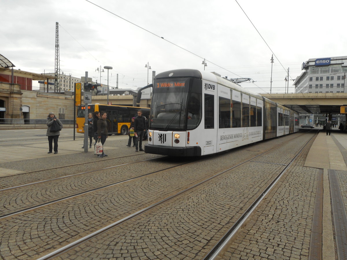 Dresdner Straßenbahn am 08.02.2016