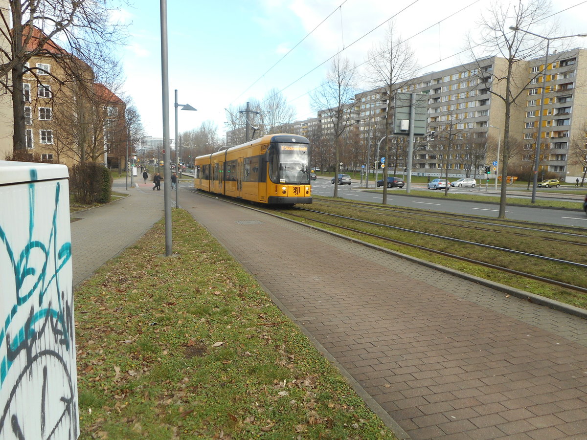 Dresdner Straßenbahn am 11.02.2016