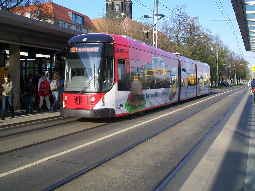 Dresdner Straßenbahn am 22.04.2010