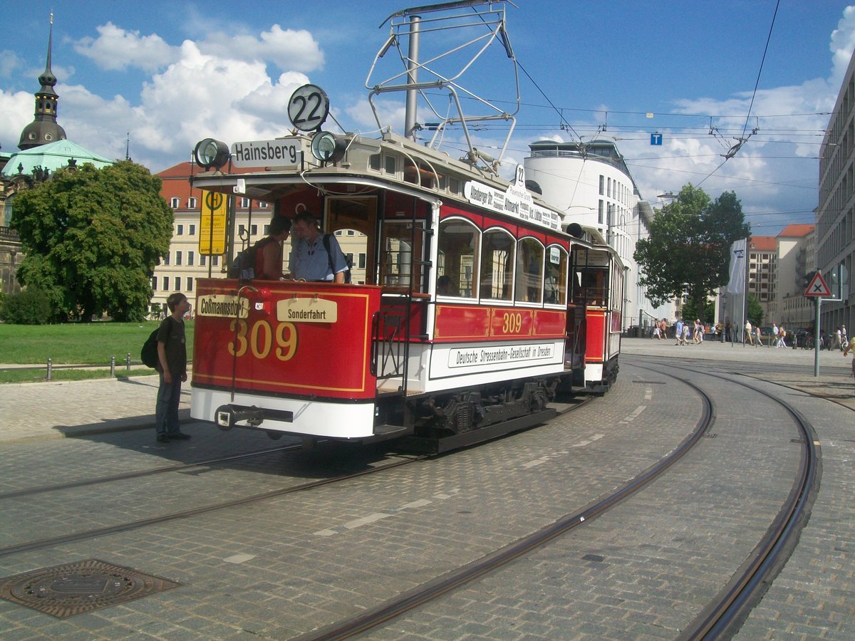 Dresdner Straßenbahn am 22.08.2010