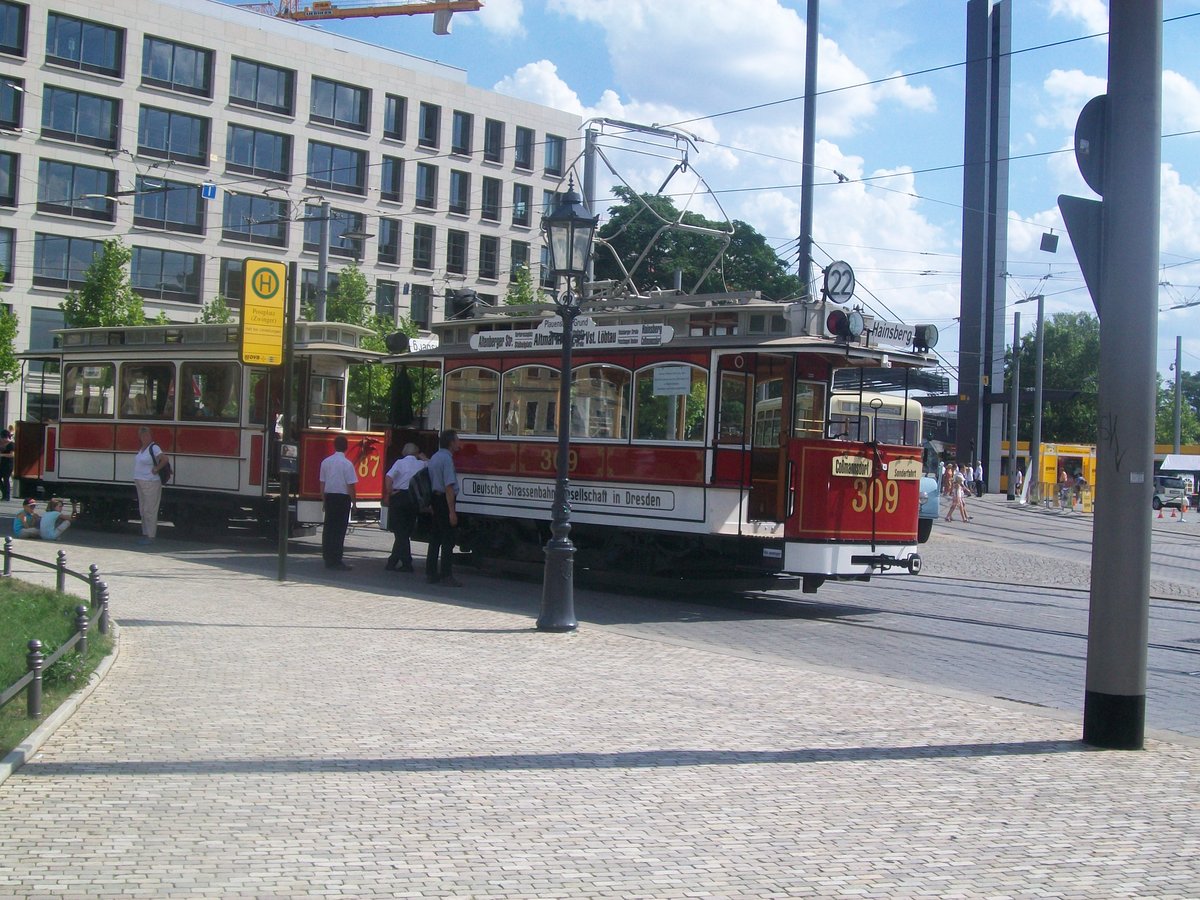 Dresdner Straßenbahn am 22.08.2010