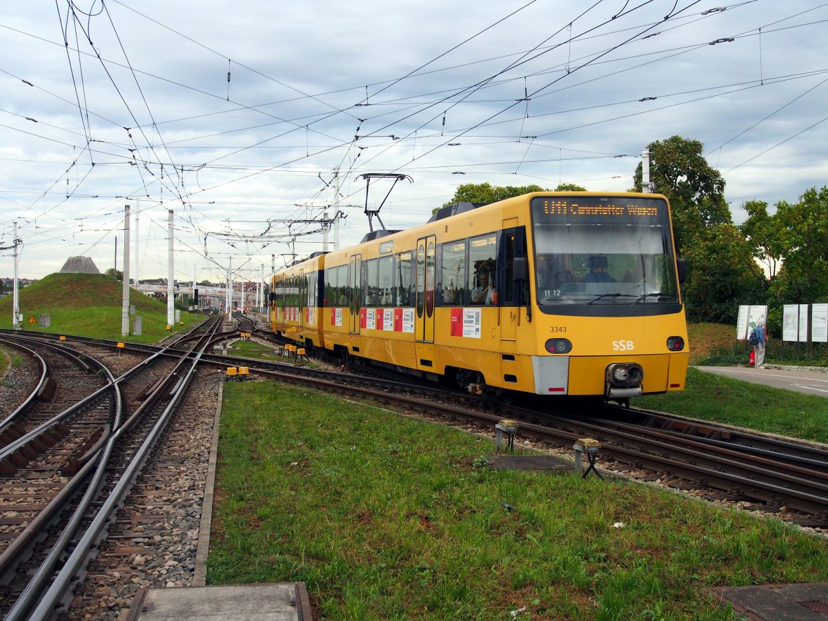 DT 8.10 Nr.3343/3344 von Duewag, Baujahr 2000 in Stuttgart am 09.10.2014.