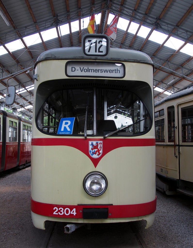GT 6 Nr.2304 von Düwag Baujahr 1957, ehemals in Düsseldorf, in Sehnde/Wehmingen am 15.06.2014.
