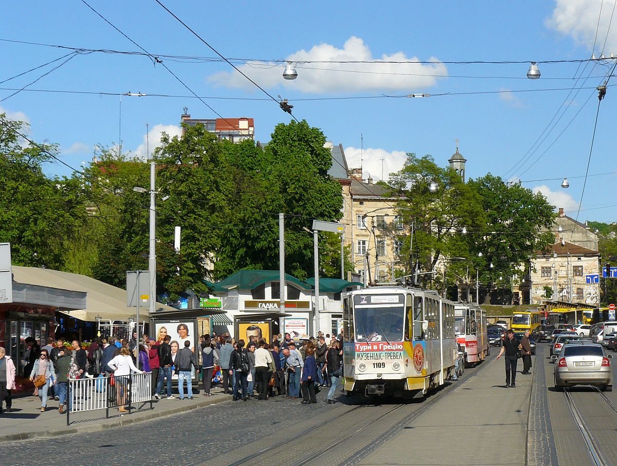 LKP (Львівське комунальне підприємство) LET (Lviv Elektro Trans) TW 1109 Torhova Strasse, Lviv 13-05-2014.