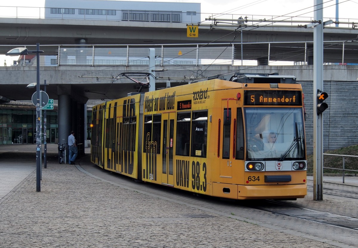 MGT 6 D Nr.634 von Fa. Bautzen, Baujahr 1998, in Halle am 29.06.2015.