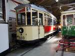 T 2 Nr.410 von Lindner Baujahr 1928 im Tram-Museum Halle am 20.07.2019.