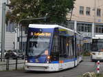 Wagen 703 der jenah, eine Solaris Tramino, ist am 27.07.17 als Linie 5 unterwegs.