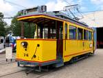 Triebwagen 26 der Rostocker Straßenbahn AG im Depot12 am Tag der offenen Tür.