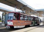 thueringerwaldbahn-und-strassenbahn-gotha-gmbh/518757/kt-4-dc-nr314-von-ckd KT 4 DC Nr.314 von CKD Tatra Baujahr 1990 in Gotha am 07.08.2016.