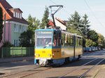 thueringerwaldbahn-und-strassenbahn-gotha-gmbh/519038/kt-4-dm-nr309-von-ckd KT 4 DM Nr.309 von CKD Tatra Baujahr 1990 in Gotha am 07.08.2016.