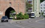 . CityFlex-Tram auf der Linie am Jakobertor in Augsburg. 26.05.2012 (Jonas)