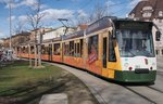Combino NF 8 Nr.863 von Siemens,Baujahr 2002, in Augsburg am 29.03.2016.