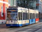 Bombardier Nr. 801 des Nahverkehr Schwerin in Schwerin.