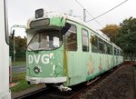 gt-8/524484/gt-8-nr001-von-duewag-baujahr GT 8 Nr.001 von Düwag Baujahr 1996 als Ersatzteilspender in Dessau am 12.10.2016.